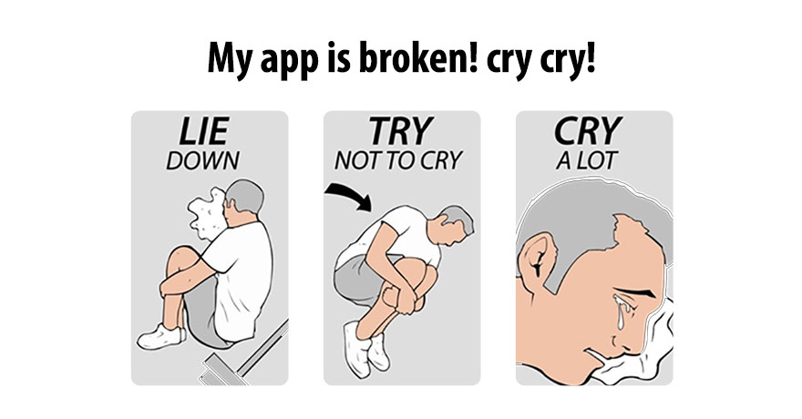 crying developer