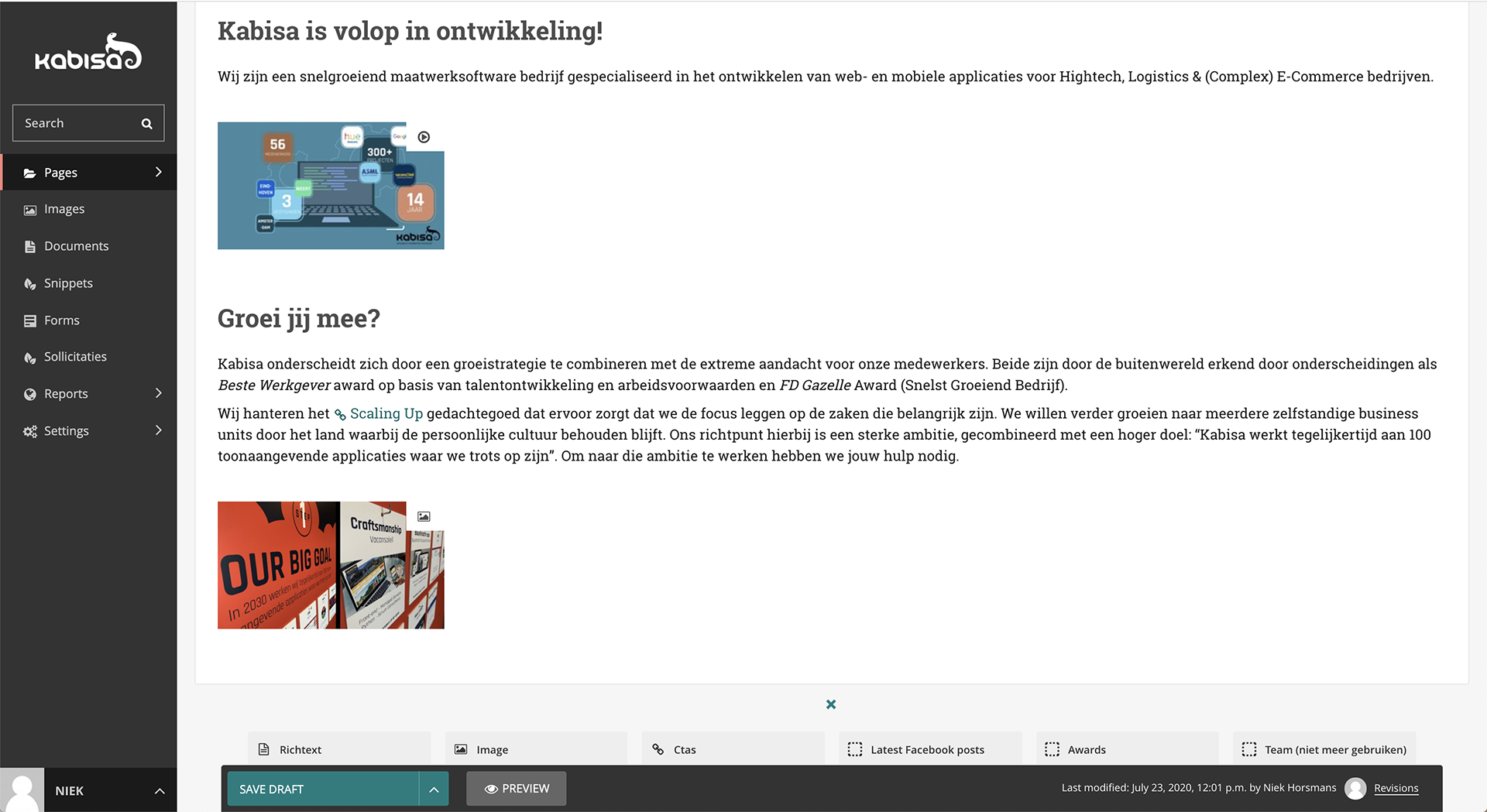 Wagtail Pagebuilder