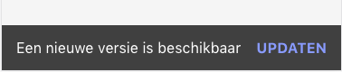 Nieuwe versie beschikbaar